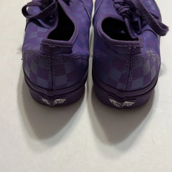 Van’s unisex purple checkerboard shoes size 6 men’s and 7.5 women’s - Picture 5 of 14